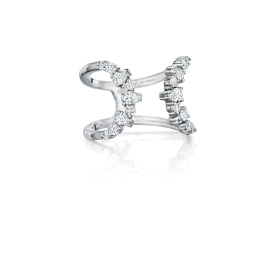 18K White Gold Diamond and Diamond  Ring - Tapper's Jewelry 