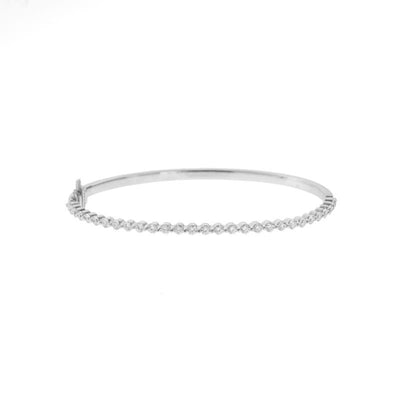 18K WHITE GOLD DIAMOND BANGLE - Tapper's Jewelry 