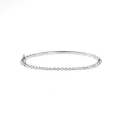 18K WHITE GOLD DIAMOND BANGLE - Tapper's Jewelry 