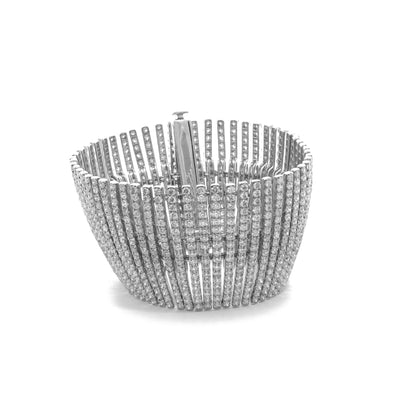 18K White Gold Diamond Bracelet - Tapper's Jewelry 