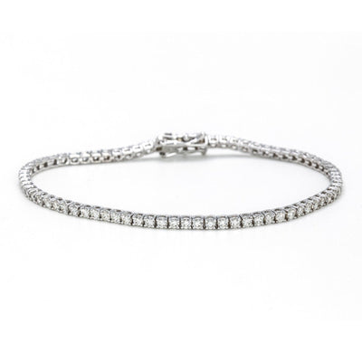 18K White Gold Diamond Bracelet - Tapper's Jewelry 