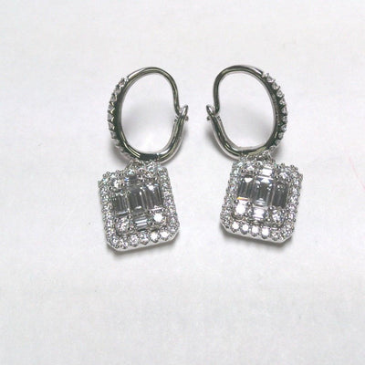 18K WHITE GOLD DIAMOND EARRINGS - Tapper's Jewelry 