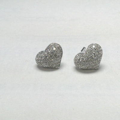 18K White Gold Diamond Earrings - Tapper's Jewelry 