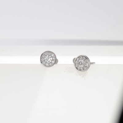 18K White Gold Diamond Earrings - Tapper's Jewelry 