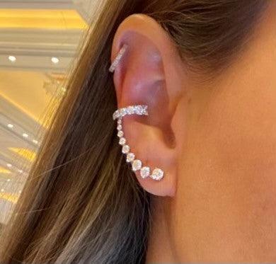 18K White Gold Diamond Earrings