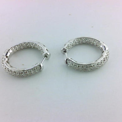 18K White Gold Diamond Earrings