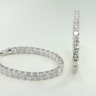 18K White Gold Diamond Earrings - Tapper's Jewelry 