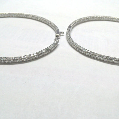 18K White Gold Diamond Earrings - Tapper's Jewelry 