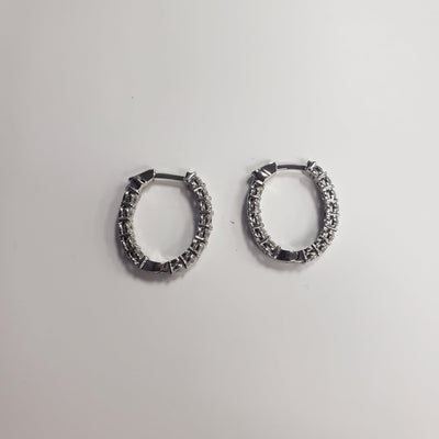18K White Gold Diamond Earrings - Tapper's Jewelry 