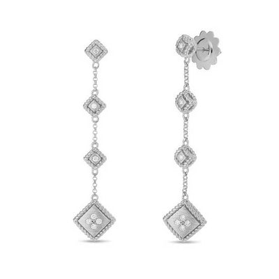 18K White Gold Diamond Earrings - Tapper's Jewelry 