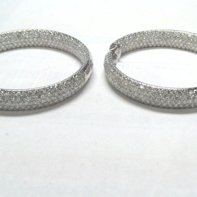 18K White Gold Diamond Earrings - Tapper's Jewelry 