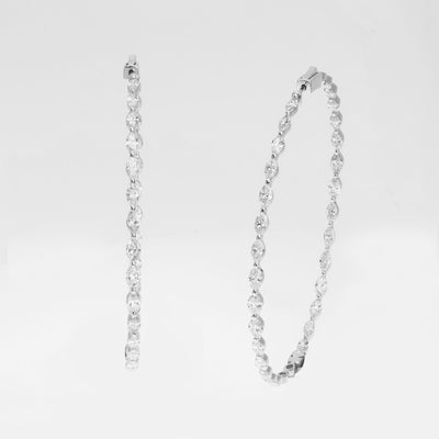 18K White Gold Diamond Earrings - Tapper's Jewelry 
