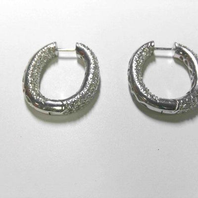 18K White Gold Diamond Earrings - Tapper's Jewelry 