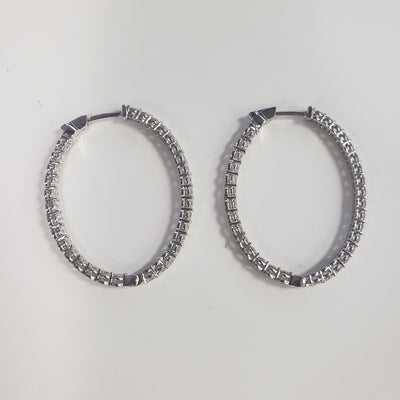 18K White Gold Diamond Earrings