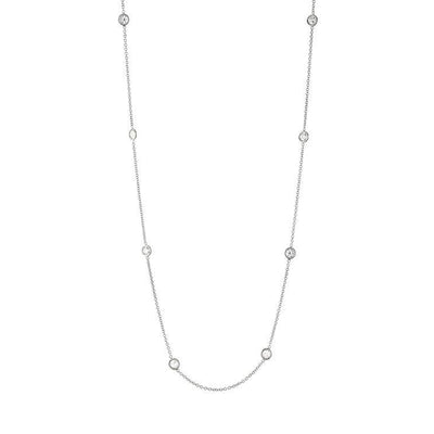 18K White Gold Diamond Necklace - Tapper's Jewelry 