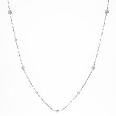 18K WHITE GOLD DIAMOND NECKLACE - Tapper's Jewelry 
