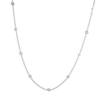 18K White Gold Diamond Necklace - Tapper's Jewelry 