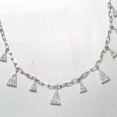 18K White Gold Diamond Necklace - Tapper's Jewelry 