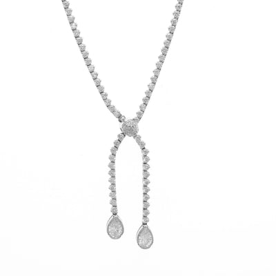18K White Gold Diamond Necklace - Tapper's Jewelry 