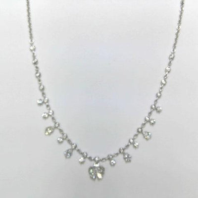 18K White Gold Diamond Necklace - Tapper's Jewelry 