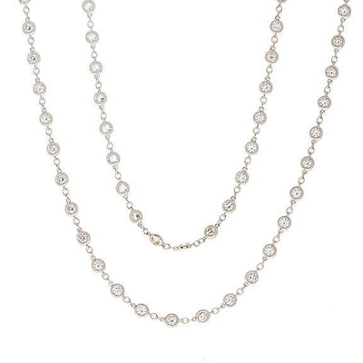 18K White Gold Diamond Necklace - Tapper's Jewelry 