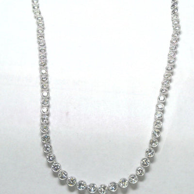 18K White Gold Diamond Necklace - Tapper's Jewelry 