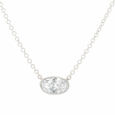 18K White Gold Diamond Necklace - Tapper's Jewelry 