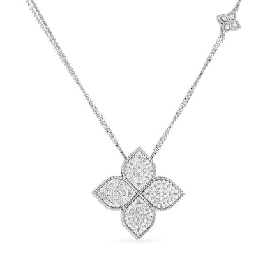 18K White Gold Diamond Necklace - Tapper's Jewelry 