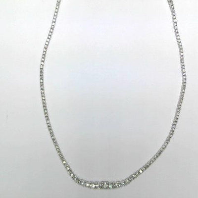 18K White Gold Diamond Necklace - Tapper's Jewelry 