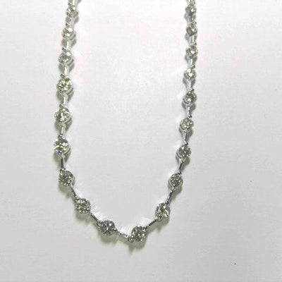 18K White Gold Diamond Necklace