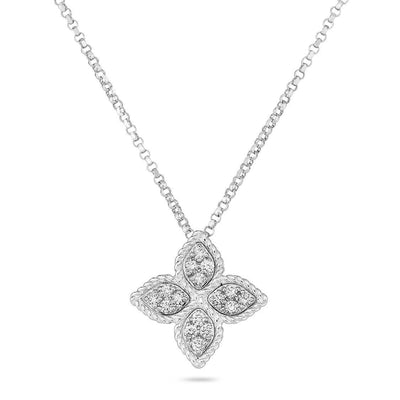 18K White Gold Diamond Necklace - Tapper's Jewelry 