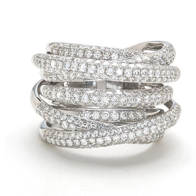 18K White Gold Diamond Ring - Tapper's Jewelry 