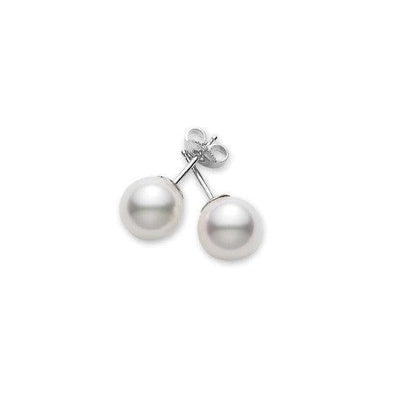 18K WHITE GOLD PEARL EARRINGS - Tapper's Jewelry 