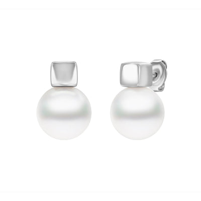 18K WHITE GOLD PEARL EARRINGS - Tapper's Jewelry 