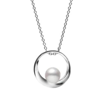 18K WHITE GOLD PEARL PENDANT NECKLACE - Tapper's Jewelry 