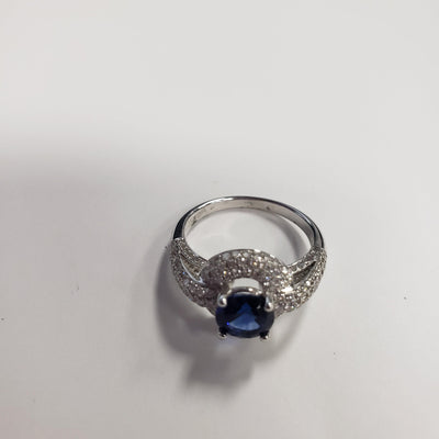 18K White Gold Sapphire and Diamond  Ring - Tapper's Jewelry 