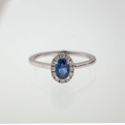 18K White Gold Sapphire and Diamond  Ring - Tapper's Jewelry 