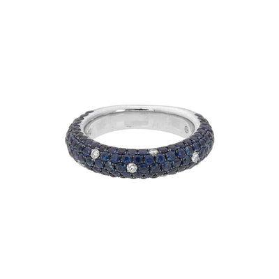 18K White Gold Sapphire and Diamond  Ring - Tapper's Jewelry 