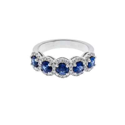 18K White Gold Sapphire and Diamond  Ring - Tapper's Jewelry 