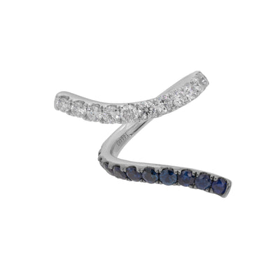 18K White Gold Sapphire and Diamond  Ring - Tapper's Jewelry 