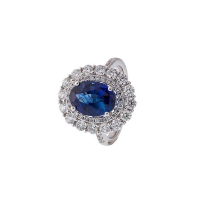 18K White Gold Sapphire Ring - Tapper's Jewelry 
