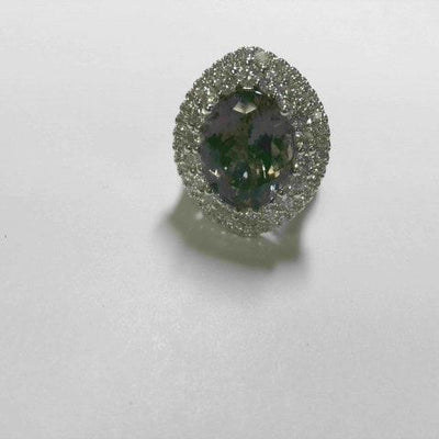 18K White Gold Tanzanite and Diamond  Ring - Tapper's Jewelry 