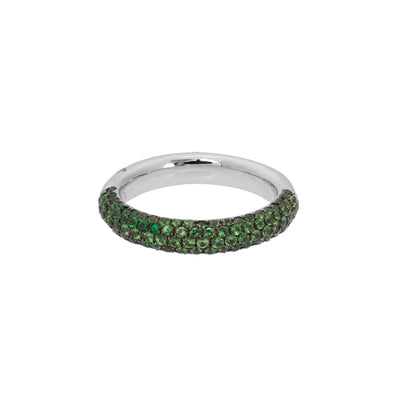 18K White Gold Tsavorite Ring - Tapper's Jewelry 