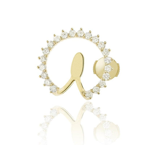 Yvonne Leon Diamond Earrings in 18K Yellow Gold, 1.26cttw