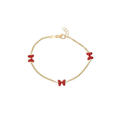 18K Yellow Gold Bow Bracelet - Tapper's Jewelry 