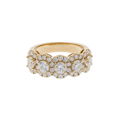 18K Yellow Gold Diamond and Diamond  Ring - Tapper's Jewelry 