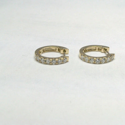 18K Yellow Gold Diamond Earrings
