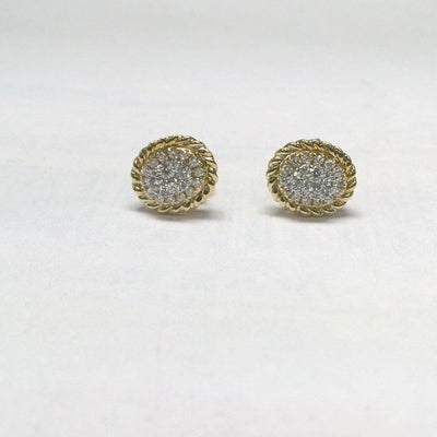 18K Yellow Gold Diamond Earrings - Tapper's Jewelry 