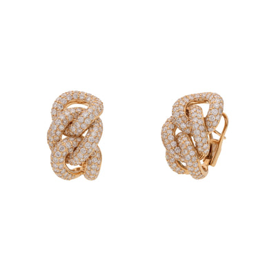 18K Yellow Gold Diamond Earrings - Tapper's Jewelry 