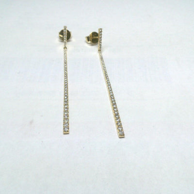 18K Yellow Gold Diamond Earrings - Tapper's Jewelry 